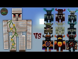 Iron Golem Titan (Juns Titans) vs Warden Plus (Wardens) | Minecraft Bedrock | Mob Battle
