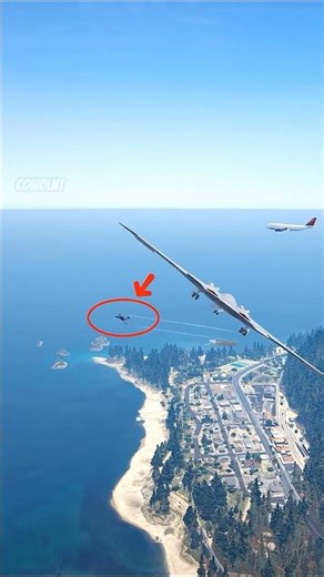 B 2A Bomber Target Lock on Private Jet in Mid Air #4 #militarysimulation