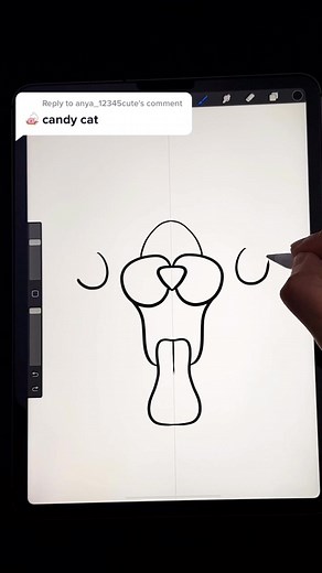Drawing Candy Cat in Procreate Tutorial