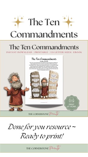 10 Commandments Printable for Kids 👉https://thecornerstoneprints.etsy.com/listing/4416511197/10-commandments-printable-for-kids-bible #10CommandmentsPrintable #ChristianPrintables #BibleVersePrintable #FaithBasedLearning #ChristianMoms #BibleStudyTools #ChristianResources #FamilyDevotions #ScripturePrintable #ChristianHome #thecornerstoneprints | The Cornerstone Prints
