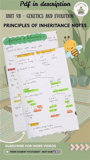 principles and inheritance notes part-3 || Biology Neet class12