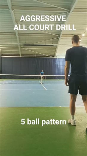 Work your way up the court and finish at the net with a winning smash. Simple routine with a variety of shots 🎾 #tennisdrills #tennisskills #tenniscoaching #tennisvideo #tenis | Tennis