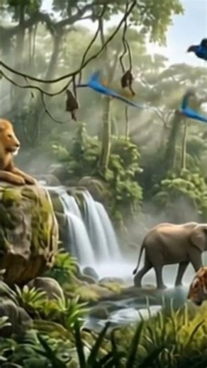 “Wildlife Kingdom at Sunset” 🦁🌅