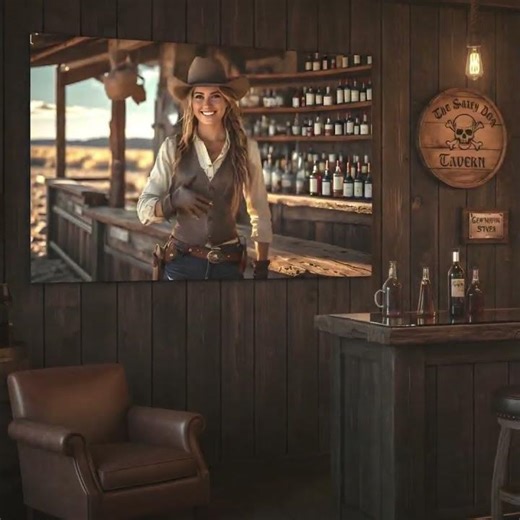 16K HD Rustic Western Canvas Print Large Scale Frontier Saloon Wall Decor Ranch Art