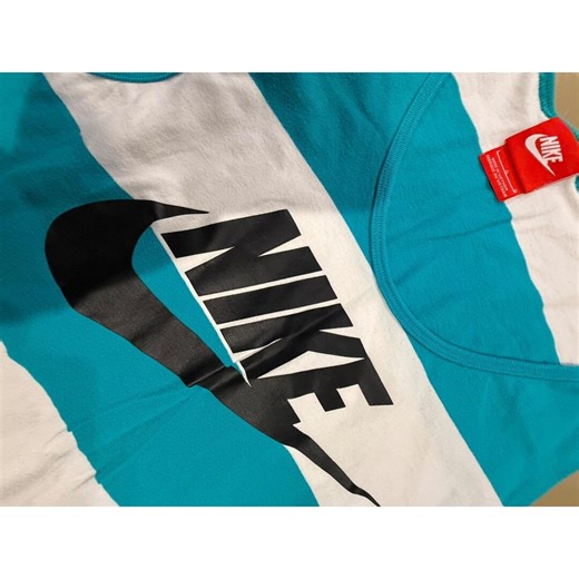 Vintage Red Tag Nike Tank Top Teal White Stripe Logo Sleeveless Mens Size L - Etsy