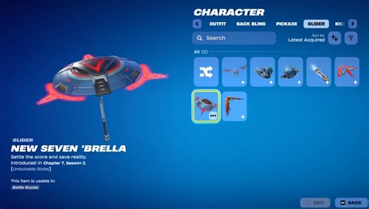 Free New Seven Glider Victory Glider in Fortnite