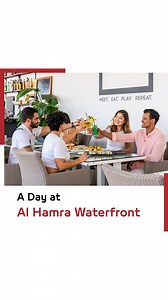 With the 'season' in full swing, savour the breathtaking scenery at Al Hamra Waterfront. Wander along a charming marina, enjoy sushi or your preferred cuisine at one of the deck's restaurants, partake in thrilling watersports at the Clubhouse, or simply bask in the glorious sunset. Every moment at Al Hamra Waterfront transforms into a cherished memory. Come be a part of the experience and immerse yourself in the lifestyle that will have you returning for more. #AlHamraLiving #AlHamraWaterfront #