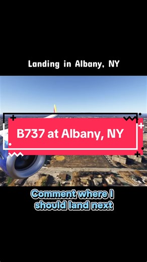 Landing at Albany Intl Airport. Comment where I should land next. #msfs #flightsimulator #fyp #newyork #upstatenewyork