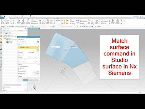 Match Surface in Nx Siemens | Unigraphics CAD software | beginner command