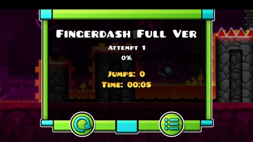 几何冲刺 Fingerdash full ver 跟不上去就直接升天，直到完成