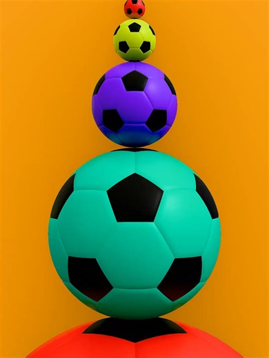 Endless Footballs Zoom Loop Animation