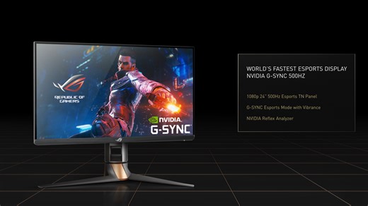 ASUS ROG Swift 500Hz gaming monitor rocks new E-TN (Esports TN) panel