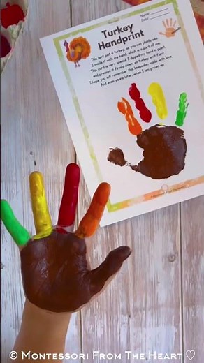 Turkey HandPrint Free Printable Template Poem Thanksgiving Craft