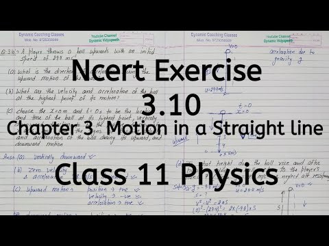 Ncert Exercise 2.6 | Chapter 2 | Motion in a Straight line | Class 11 Physics