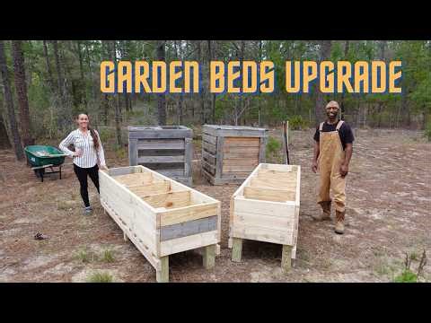 Building Raised Garden Bed Planters With Divider Panels for the Homestead Garden | E.p. 42