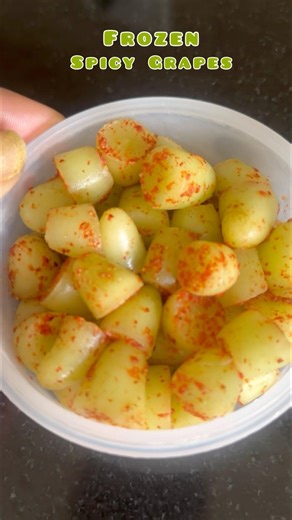 Viral Frozen Spicy Grapes 🧊🍇🔥 | Sweet, Sour & Spicy Snack! #shorts