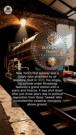 52K views · 423 reactions | NYCs first subway was powered by air and shut down by political corruption. | The History Page | Facebook
