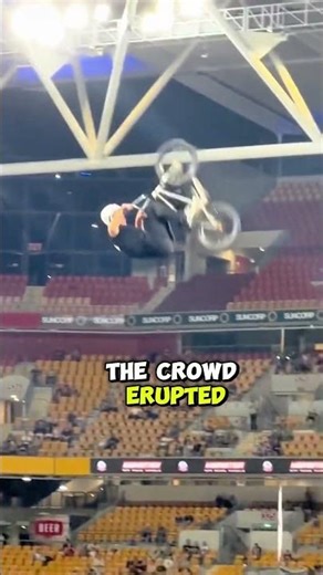 When a backflip wins everyone's respect🚴🔥 #youtubeshorts #crazyvideo #biker #bikestunt #backflip