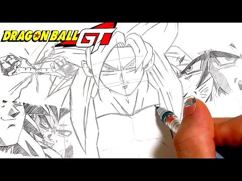 【イラスト】(ドラゴンボールGT) ゴジータ4シャーペンを使った簡単なイラストの描き方！イラストメイキングIllustration making Dragon Ball
