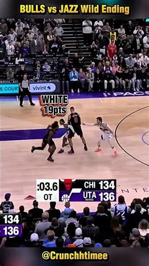 Coby White Sends the Game to DOUBLE OVERTIME😤😱 Jazz vs Bulls Ending PART 2 #nba #bball #basketball