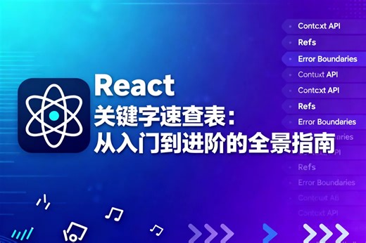 React 关键字速查表 从入门到进阶