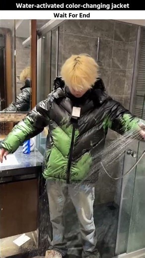 Water activated color changing jacket