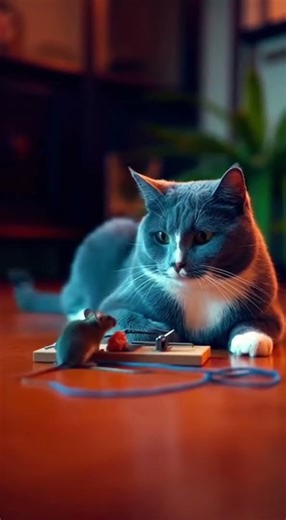 Cat vs. Mouse Trap: Who Wins This Epic Standoff?! 😱 #CatLife #MouseTrap