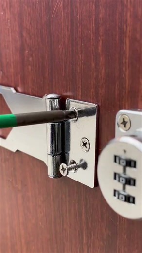Install a combination lock like this on the cabinet door