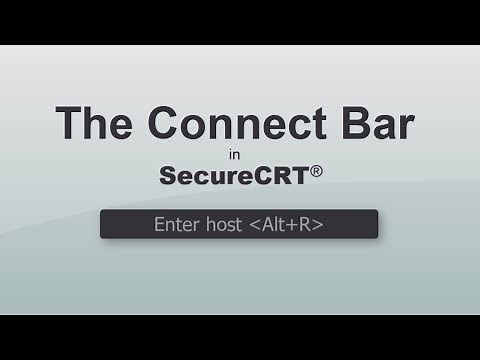 The Connect Bar in SecureCRT