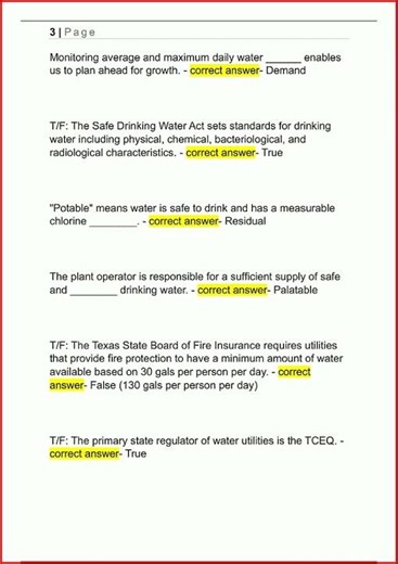 Class D Water Operator License Exam Tceq Updated Actual Exam video