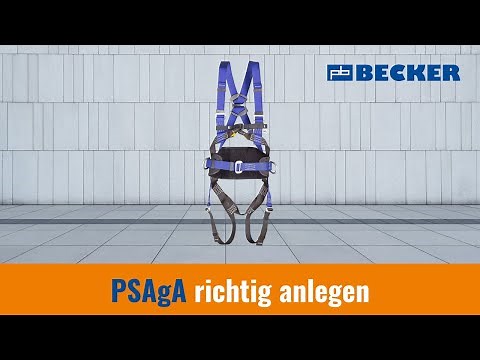 Persönliche Schutzausrüstung gegen Absturz (PSAgA) richtig anlegen für Hubarbeitsbühnen