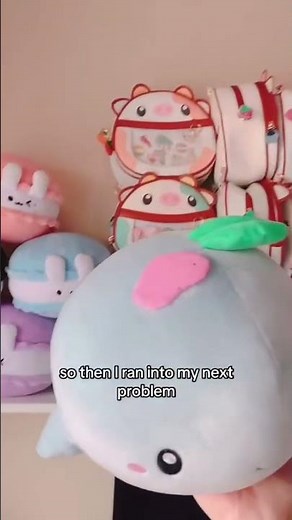 Almost RUINED blueberry whale 😭🐳 #plushtoys #kawaii