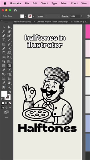 Did you know you didn’t need a plugin to use live halftones in illustrator? 🤔 *save to remember* Tutorial on how to create halftones in Adobe illustrator 🥰 #graphicdesigntutorial #adobeillustrator #illustratortutorial #illustratortips #graphicdesigner