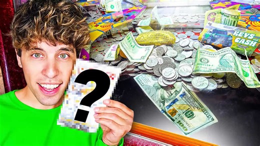 I couldn’t stop winning at this high limit coin pusher!