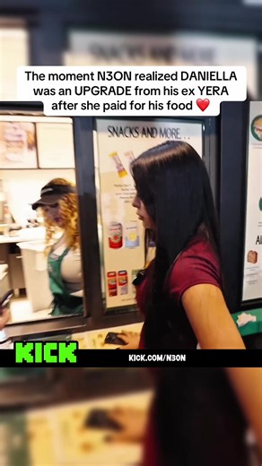 The moment N3ON realized DANIELLA was an UPGRADE from his ex YERA after she paid for his food ❤️ #n3on