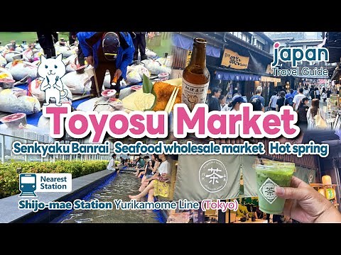 【Toyosu Market／Tokyo】Eat around & foot bath at Toyosu Market.｜Japan Travel Guide