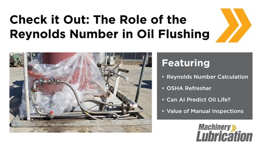 How Can You Use the Reynolds Number to Achieve Optimal Oil Flushing?