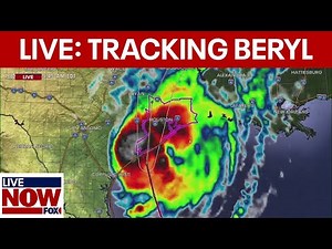 LIVE: Tropical Storm Beryl Texas storm track, man dies after tree falls on roof | LiveNOW from FOX