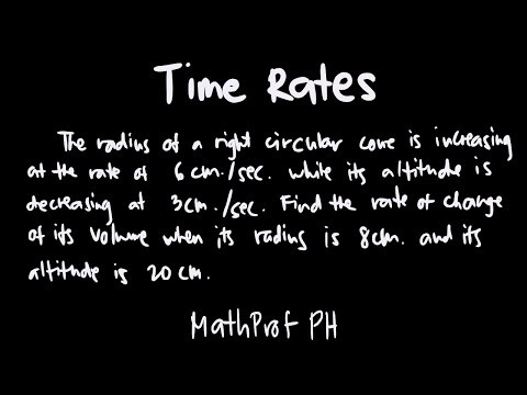Time Rates Part 1 Differential Calculus Feliciano and Uy Exercise 3.7