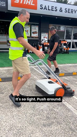 Crammy’s new favourite ‘broom.’ 😏🔥 Sweep smarter, not harder — STIHL KGA 770 in action. | PRO hire GROUP