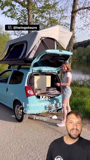20K views · 311 reactions | Impressive mini car camper by twingotours in Instagram She doodled a couple of sketches and the next day started rough planning.It all went faster than expected and it was finished it after a few days of labor. #microcamper #vanlife #carcamping #minicamper | New Jersey Outdoor Adventures with Patrick | Facebook