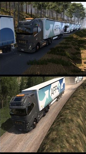 This 780HP Volvo PULLED the Whole Convoy Through Mud & Rivers! 🚛💨.#ets2 #truck #gaming