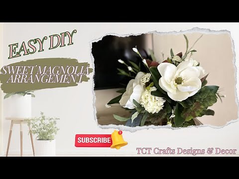 Easy DIY Magnolia Table Centerpiece | Beautiful Home Decor in 20 Minutes #magnolia #homedecor