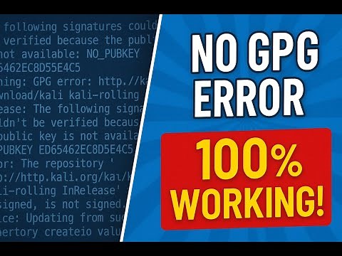 How to fix GPG Error "Public Key is Not Available Kali Linux , Debian and other