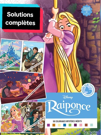 Solutions complètes du tome de coloriage mystère 🩷 Raiponce 🩷, 50 colos, sortie prévue le 18 février par @Hachette Heroes ! Craaaaaaquaaaaage en vue ???!!?? Source @Bruno Art Gallery #pourtoi #raiponce #coloriagesmysteres #coloriagedisney #hachetteheroes