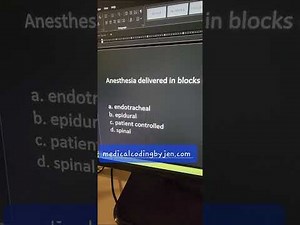 Example of Anesthesia notes & questions medical coding certification exam tips free beginners