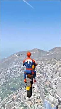 SPIDER-MAN Takes on the Spiral Bridge Motorcycle Stunt! 🕷️🏍️