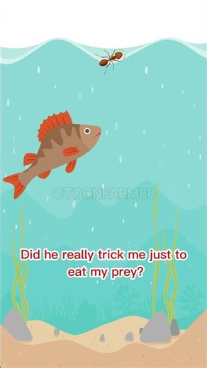 Birds that use bait to lure and catch fishToonFarm #cartoonforkids #animation#farmanimalct #toonfarm