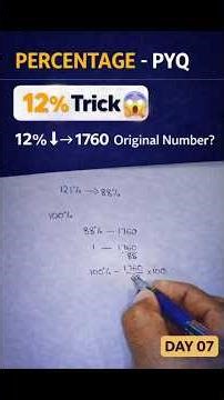 Kerala PSC Maths PYQ | Percentage | Day 07