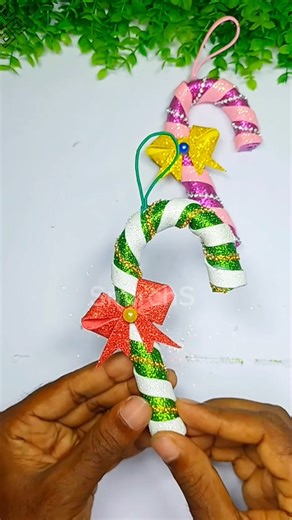 Handmade Christmas Decorations Candy Cane Ornaments DIY Crafts Tutorial | SmirchS